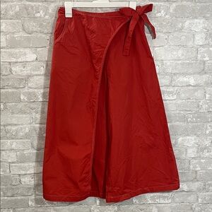 Silvae Wrap Wide Leg Orange-Red Pants